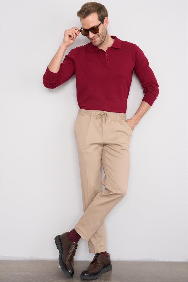 Mentality 6373 Erkek Jogger Pantolon Bej