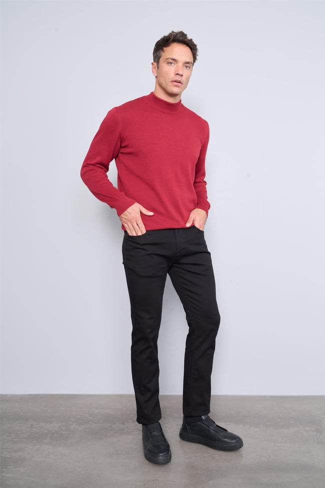 Mentality 6380B Erkek Aksan 5 Cep Pantolon Siyah