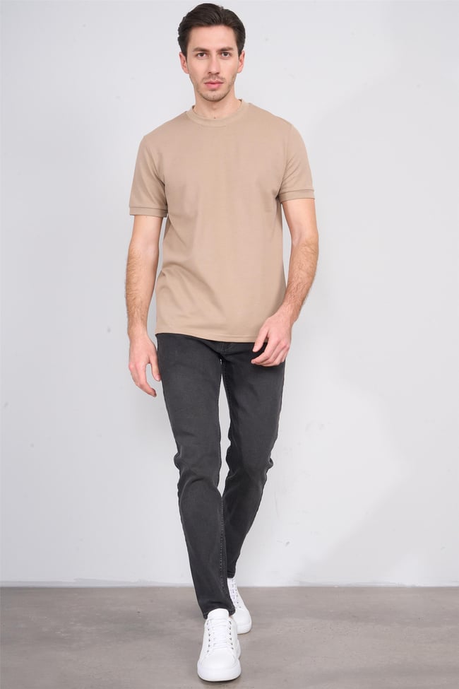 Mentality 6443 Erkek Proton Slim Fit Kot Pantolon Antrasit
