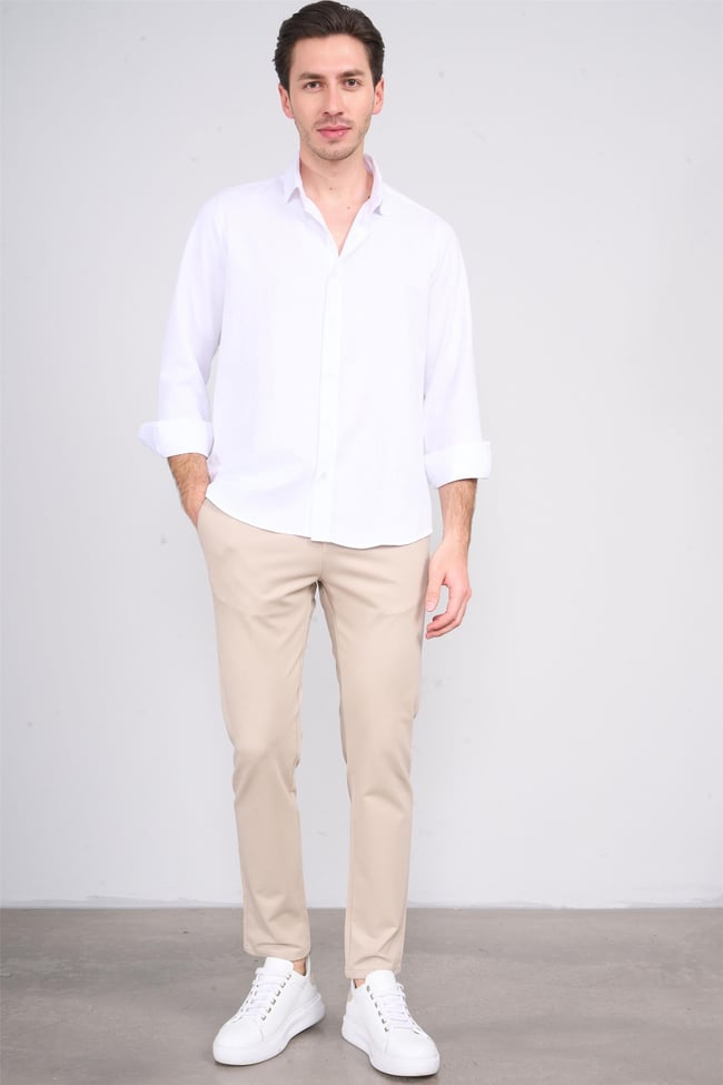 Mentality 6484 Erkek Nayman Jogger Pantolon Açık Bej