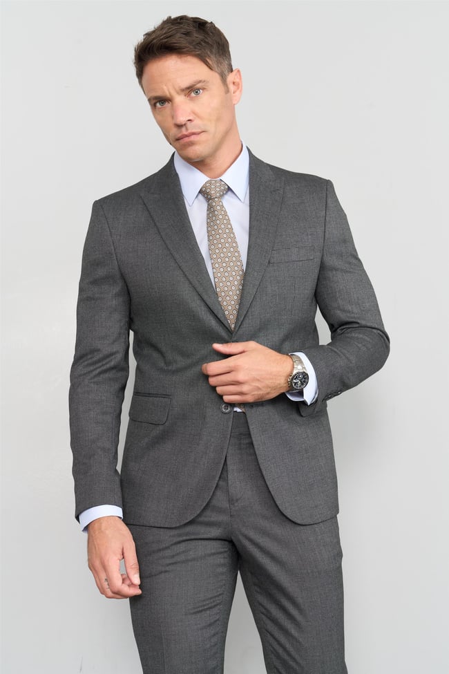 Mentality 9094 Erkek Yünter 6 Drop Slimfit Takım Elbise Antrasit