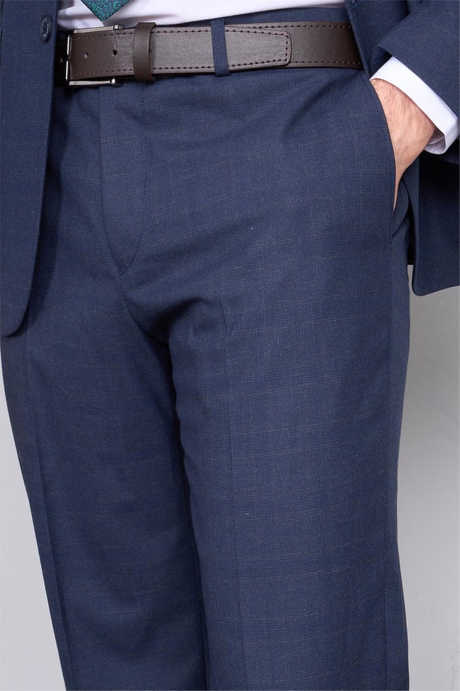 Mentality 9119 Erkek Mono Yaka Slim Fit Takım Elbise Lacivert