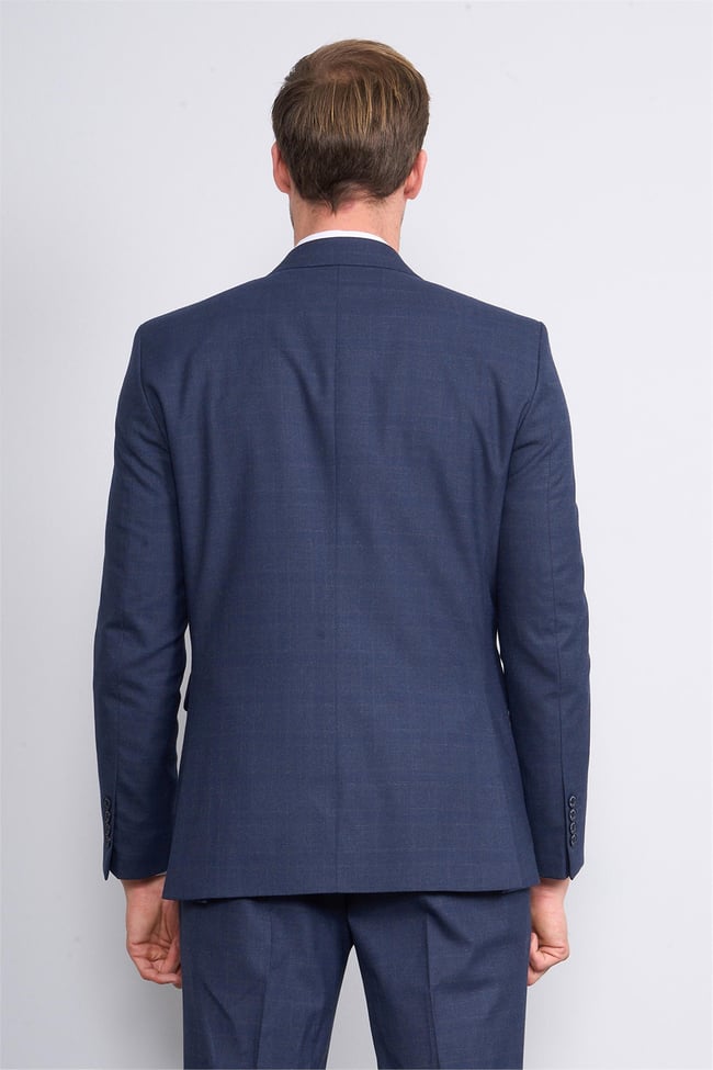 Mentality 9119 Erkek Mono Yaka Slim Fit Takım Elbise Lacivert
