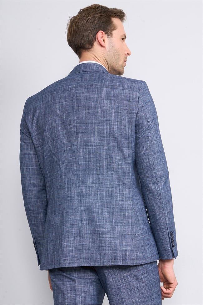 Mentality 9120 Erkek Mono Yaka Slim Fit Takım Elbise Lacivert