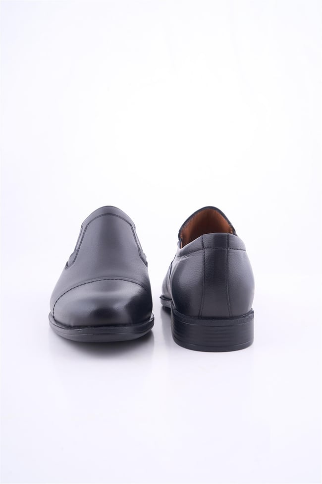 Meva 692 Siyah Erkek Deri Poli Taban Comfort Ayakkabı