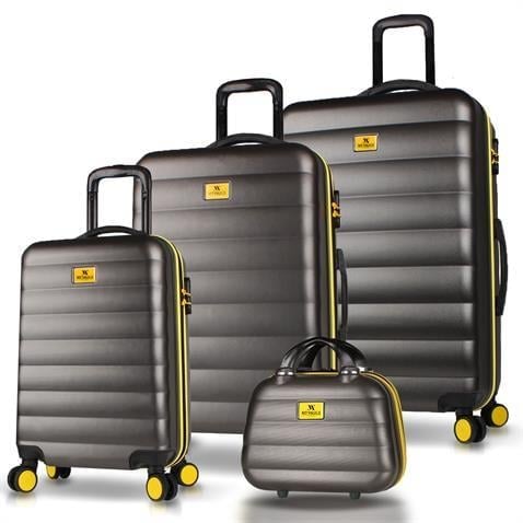My Valice Colors Abs Kabin Orta Büyük ve Makyaj Boy Antrasit 4lü Travel Valiz Seti