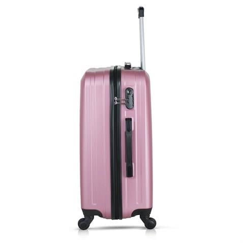 My Valice Ruby Abs Kabin Orta Büyük ve Makyaj Boy Rose Gold 4'lü Travel Valiz Seti