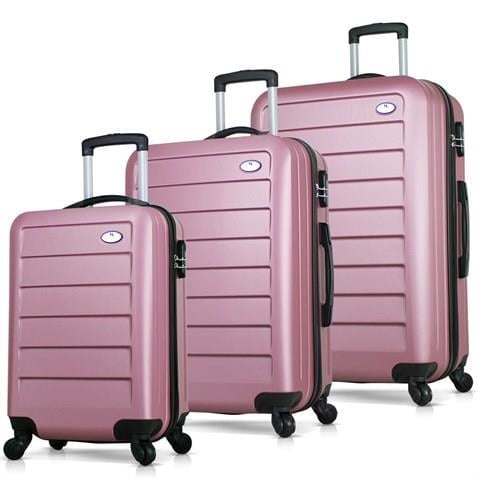 My Valice Ruby Abs Kabin Orta ve Büyük Boy Rose Gold 3lü Valiz Seti