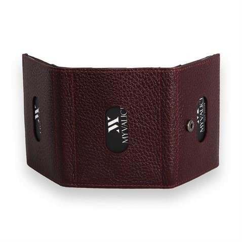 My Valice Unisex Hakiki Deri Cüzdan ve Kartlık 1819 Bordo
