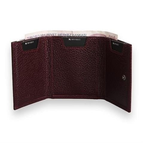My Valice Unisex Hakiki Deri Cüzdan ve Kartlık 1819 Bordo