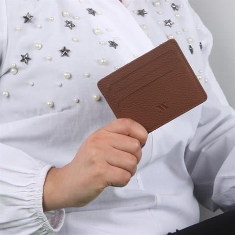 My Valice Unisex Hakiki Deri Cüzdan ve Kartlık 1817 Taba