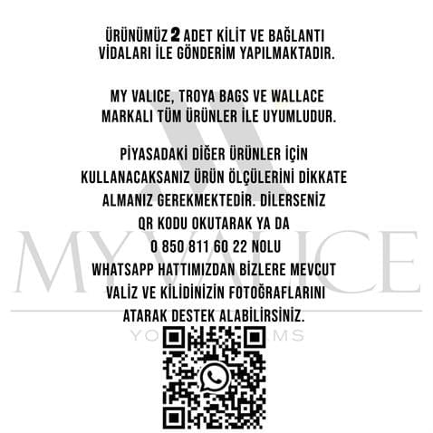 My Valice Valiz Kilidi Şifreli Kilit 2 Adet