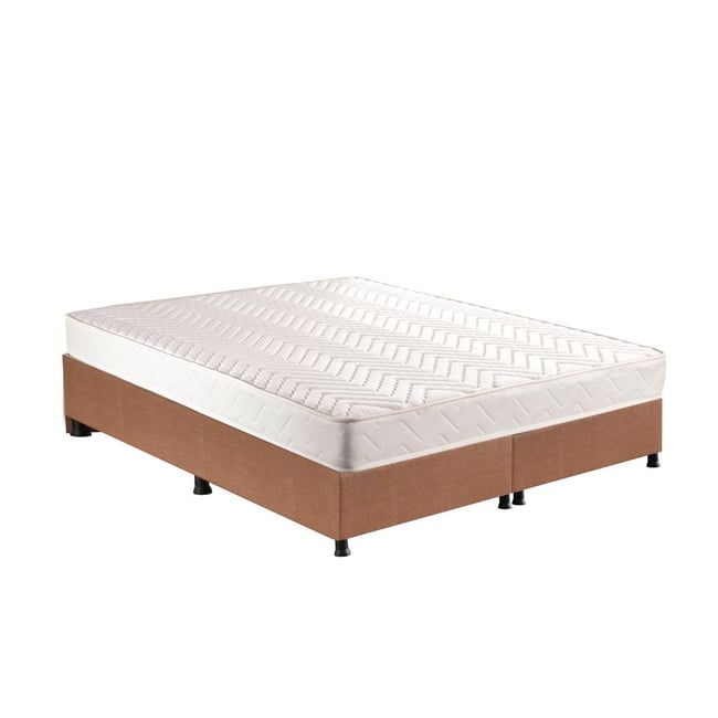 Niron Budget Yatak Seti 160x200 cm Yatak Baza Başlık Takımı - Çift Kişilik Sert Ortopedik Yatak, Baza ve Başlık