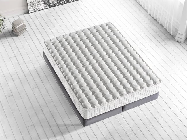 Niron London Yatak 160x200 cm Çift Kişilik Paket Yaylı Alev Geciktiricili Kral Dairesi Yatağı