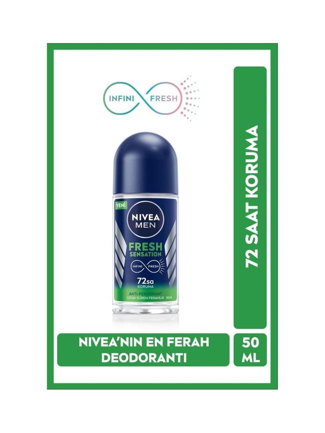 NIVEA 50ML ROLL-ON FRESH SENSATION ERKEK