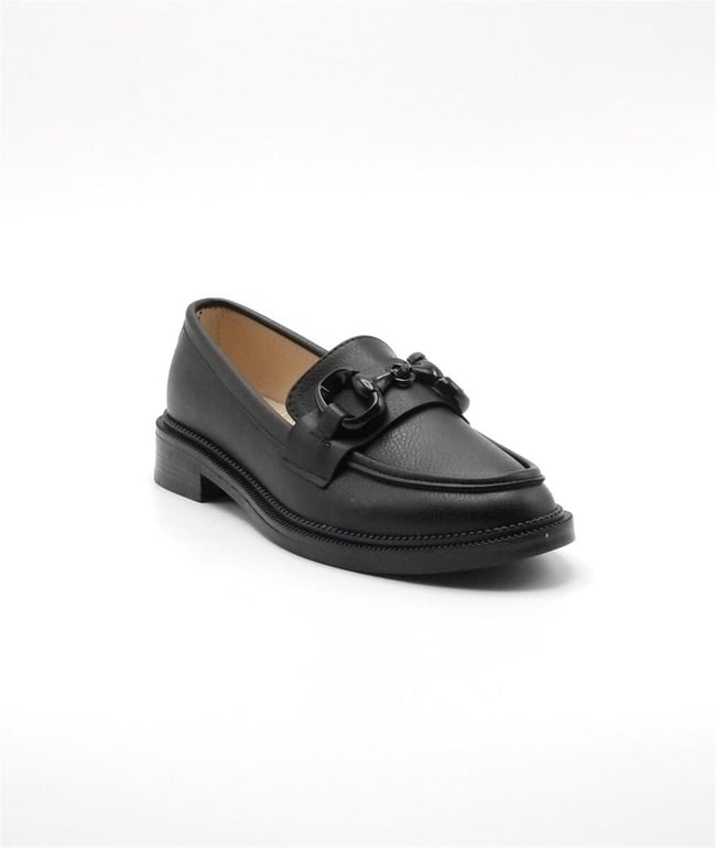 Oflaz 147 302 Siyah Kadın Loafer Ayakkabı