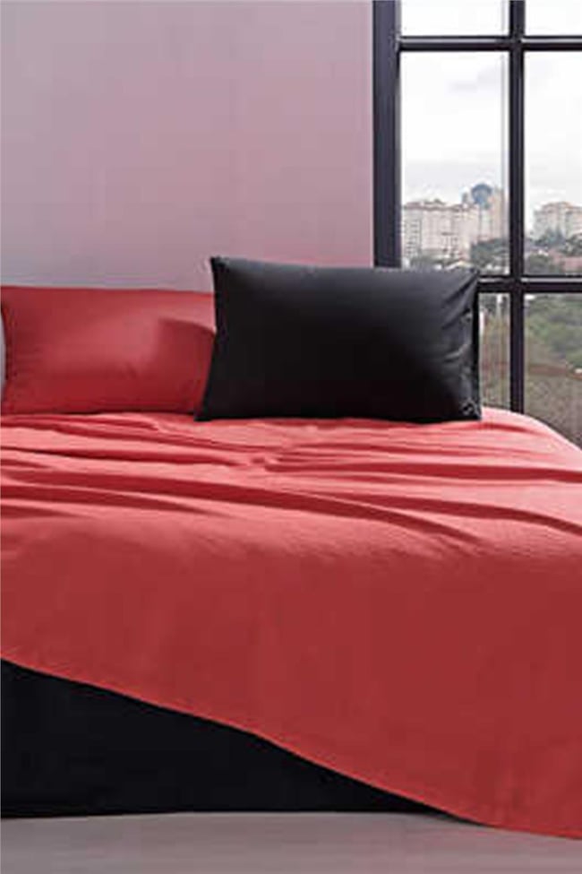 Özdilek Colormix Pike Takımı Tek Kişilik Siyah,Kırmızı