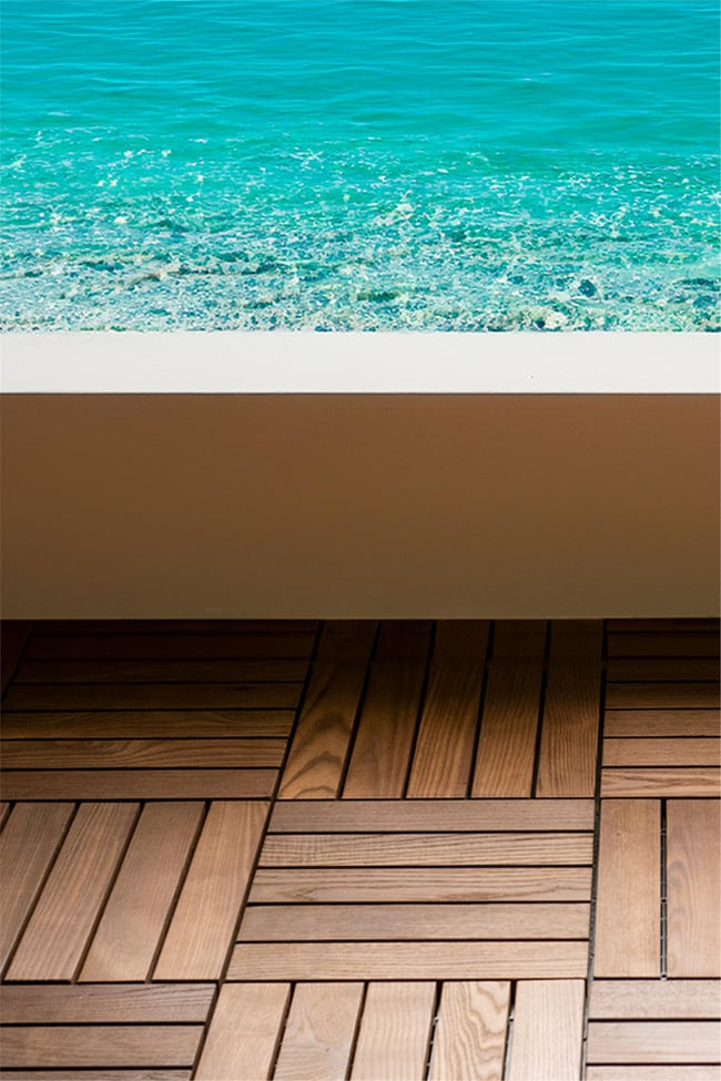 Pafu Sunsoe Dişbudak Ağacı Balkon Bahçe Ahşap Yer Döşemesi Karo Deck 30x30 cm 1 Adet (0,09m2)