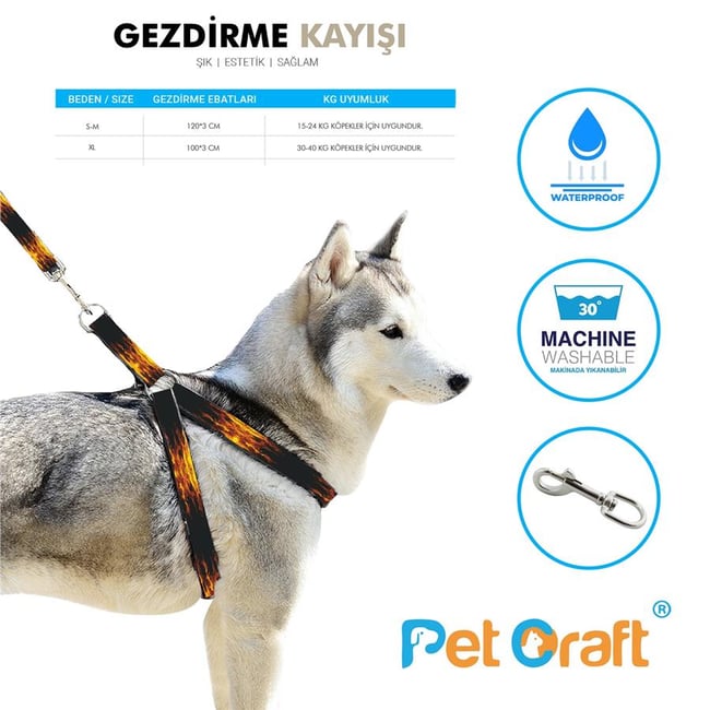 Petcraft Gezdirme Kayışı S-M