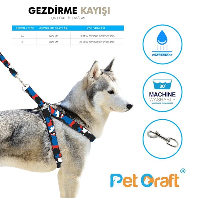Petcraft Gezdirme Kayışı S-M