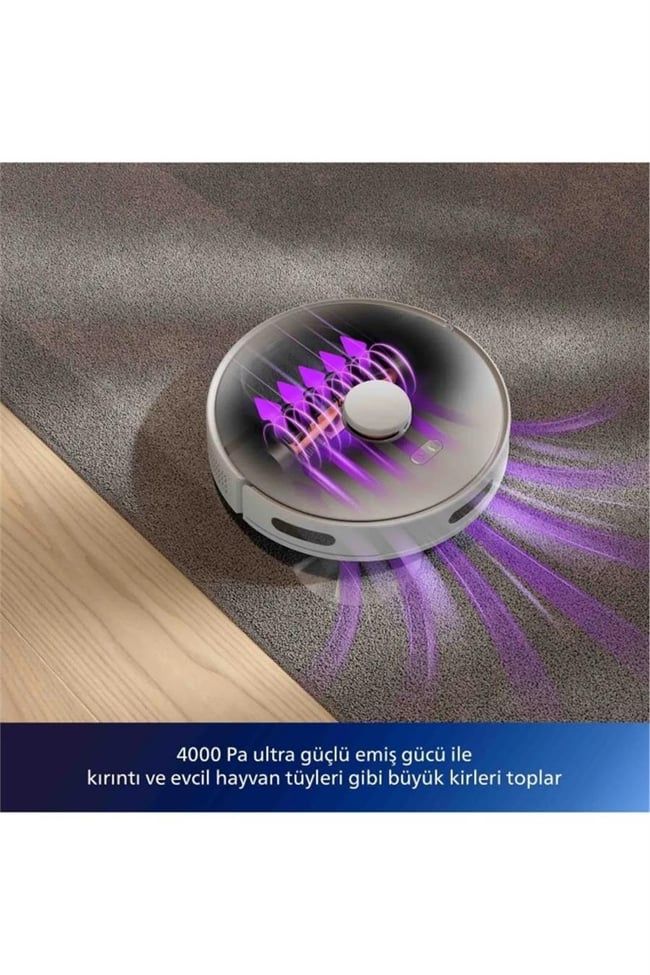 PHILIPS HOMERUN 3000 SERISI AQUA XU3000/02 BEYAZ AKILLI ROBOT SUPURGE