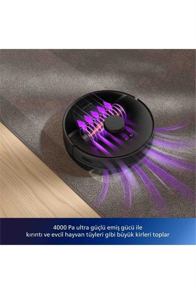PHILIPS HOMERUN 3000 SERISI AQUA XU3000/01 SIYAH AKILLI ROBOT SUPURGE