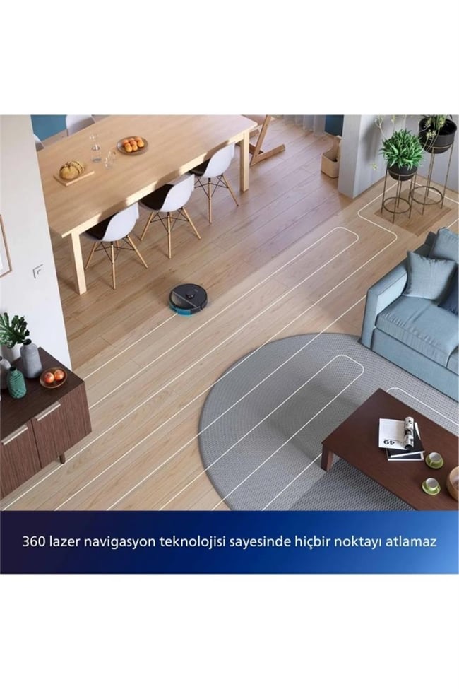 PHILIPS HOMERUN 3000 SERISI AQUA XU3000/01 SIYAH AKILLI ROBOT SUPURGE