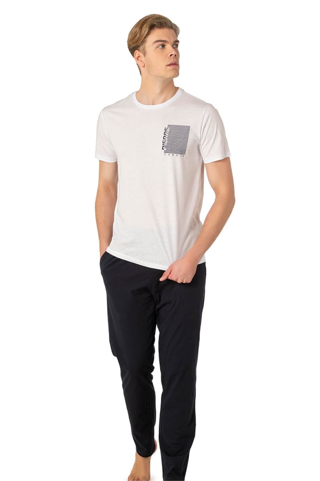 Pierre Cardin Y25 6075 Lacivert Erkek Penye Pijama Takımı