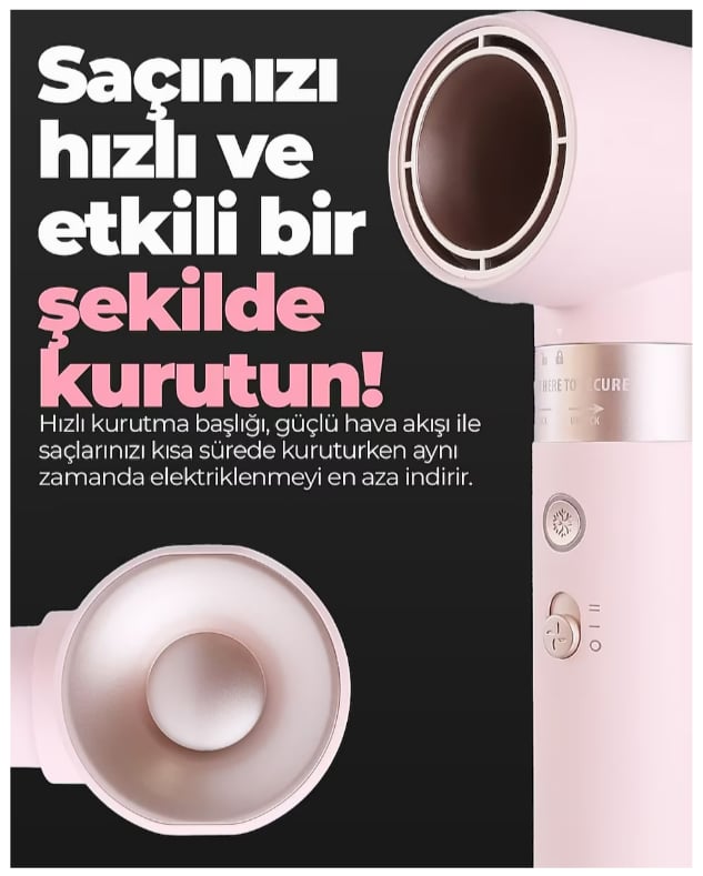 PIRANTECH KS-611 Airwrap 6 Başlıklı Saç Şekillendirme ve Kurutma Seti