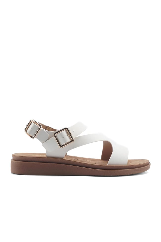 Polaris 5M 166925 Z5Fx Beyaz Kadın Casual Comfort Sandalet