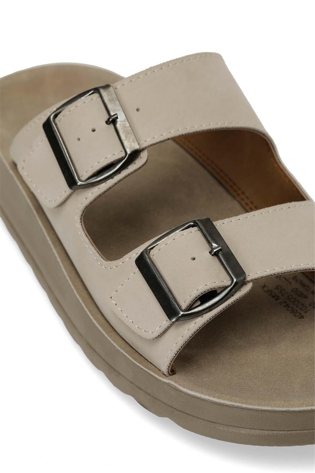 Polaris 5M 408042 M5Fx Bej Erkek Casual Comfort Terlik
