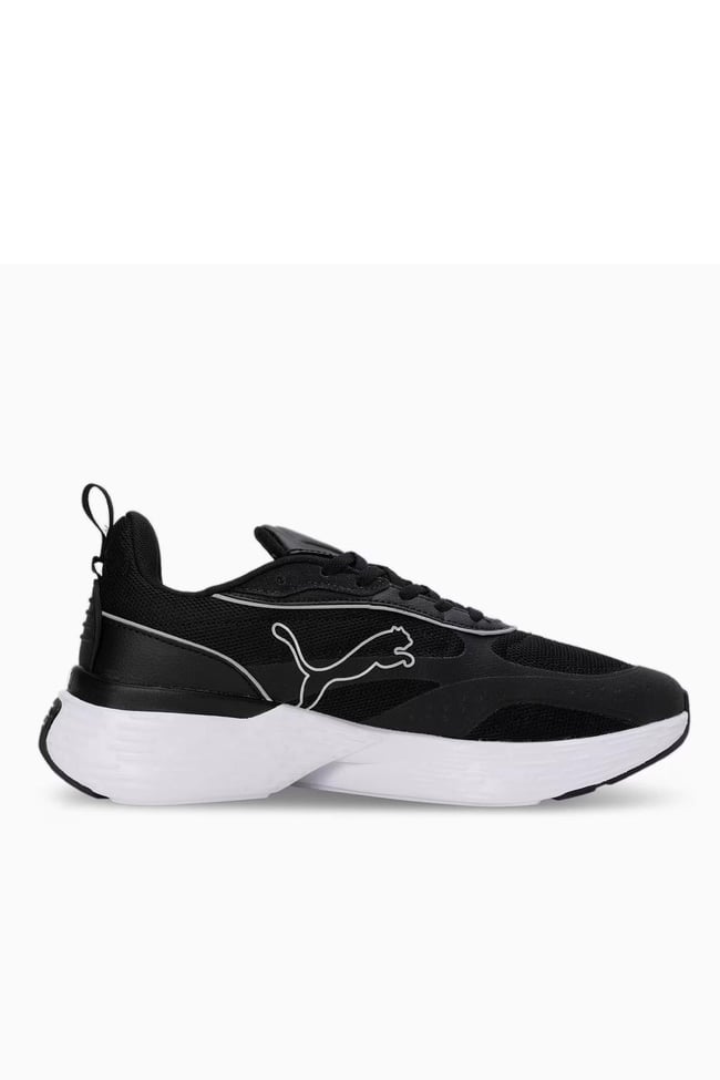 Puma 310125-01 Softrıde Sway Chase Puma Black-Puma Whıte-Flat Dark Gray Mrd Kosu Ayakkabısı