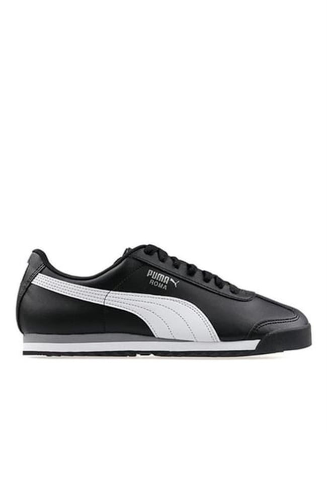 Puma 353572-11 Roma Siyah-Beyaz-Sılv Erkek Spor Ayakkabı