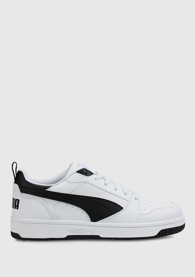 Puma 392328 02 Rebound V6 Low Puma Whıte-Puma Black-Puma Black Unısex Yuruyus Ayakkabısı