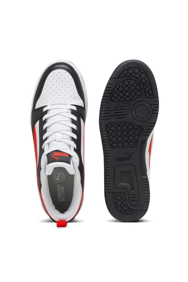 Puma 392328 04 Rebound V6 Low Puma White-For All Time Red-Puma Black Yetişkin Erkek Sneaker Ayakkabısı