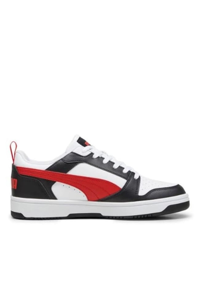 Puma 392328 Rebound V6 Low White-For All Time Red-Black Erkek Basketbol Ayakkabısı