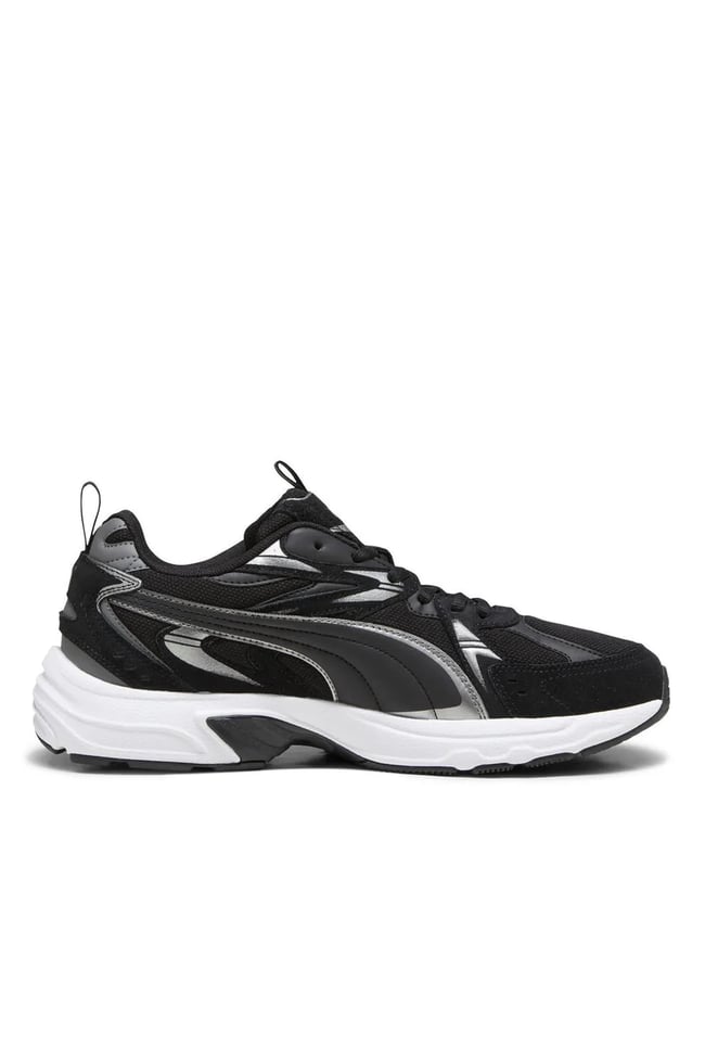 Puma 393489 01 Mılenıo Tech Suede Puma Black-Puma Aged Sılver-Cool Dark Gray Unısex Yuruyus Ayakkabısı
