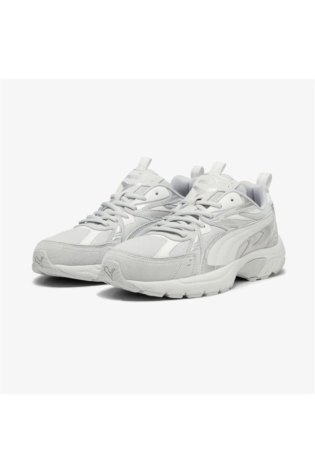 Puma 393489 02 Mılenıo Tech Suede Cool Lıght Gray-Feather Gray-Puma Whıte Unısex Yuruyus Ayakkabısı