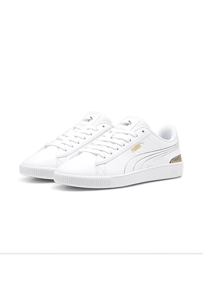 Puma 395085 Vikky V3 Metallic Shine Puma White-Puma Gold Kadın Basketbol Ayakkabısı