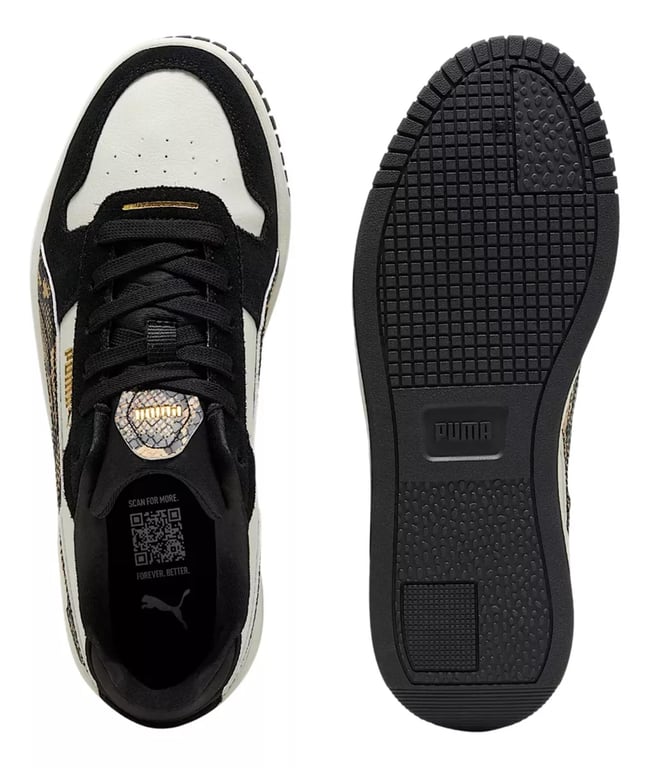 Puma 401611 02 Carına Street Snake Chıc Vapor Gray-Puma Black-Puma Gold Zenne Yuruyus Ayakkabısı