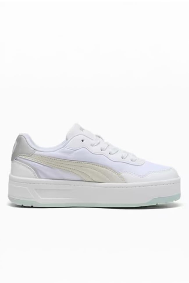 Puma 401613 01 Court Lally Skye Aqua Metal Puma Whıte-Feather Gray-Peaceful Blue Zenne Yuruyus Ayakkabısı