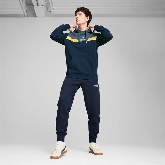 Puma 681731-14 Puma Power Colorblock Hoodıe Club Navy Erkek Sweatshırt