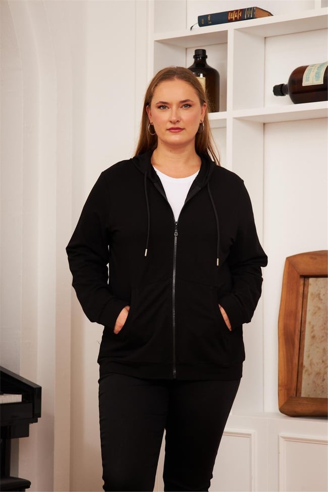 Rmg O4504 001 Siyah Kadın Sweatshirt 44-54