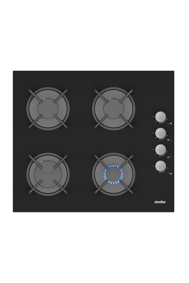 Sımfer 3500 4g 60 Cm Siyah Cam Ankastre Ocak
