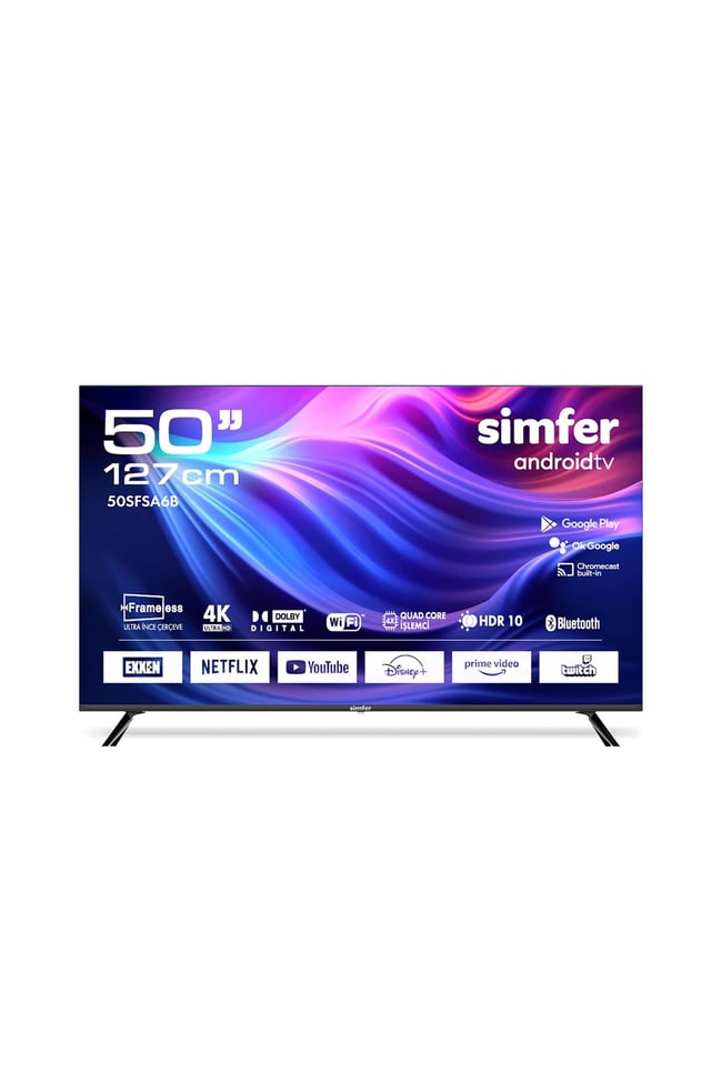 Simfer 50SFSA6B 127 Ekran Android LED 4K UHD Televizyon