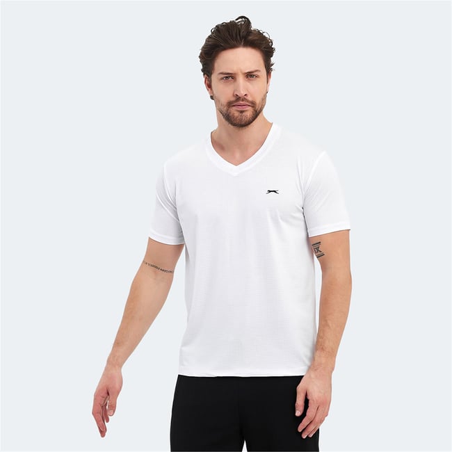 Slazenger Katrıına Beyaz Erkek T-Shırt