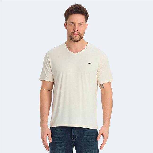 Slazenger Krakker Bej Erkek T-Shırt