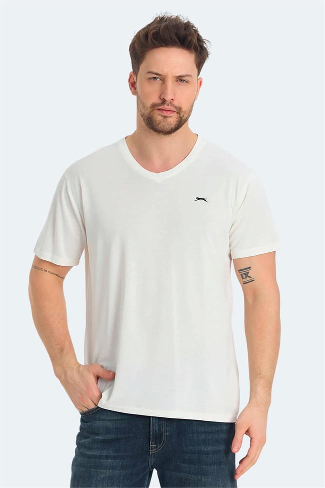 Slazenger Krakker Ekru Erkek T-Shırt