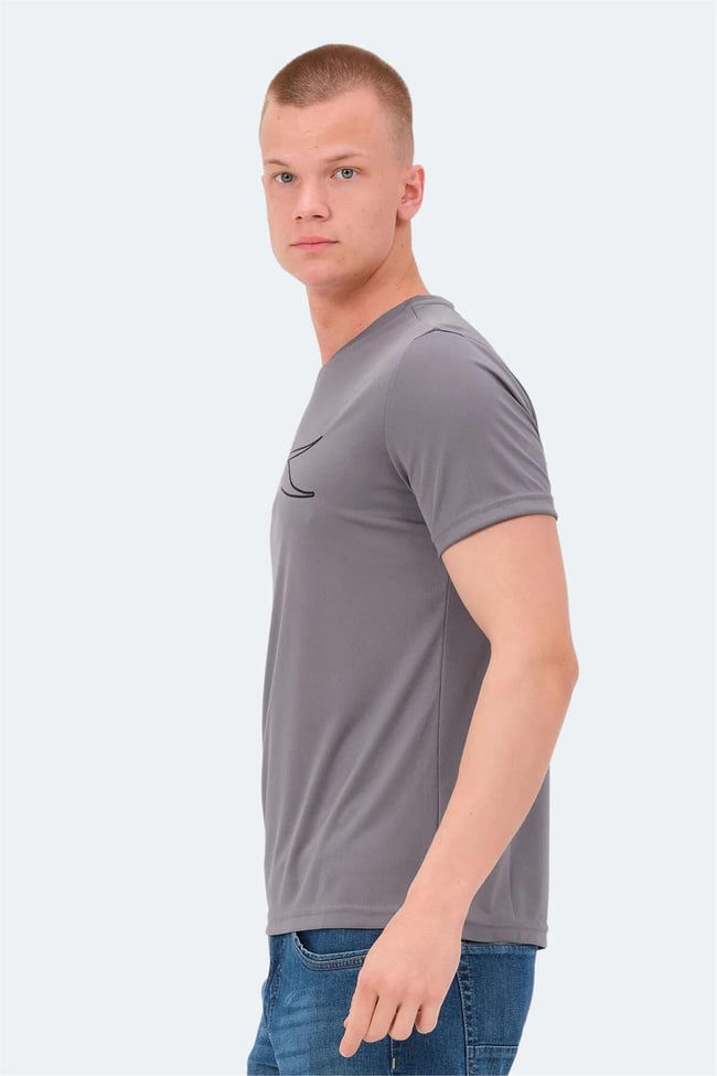 Slazenger Nelle Ktn Fume Erkek Bısıklet Yaka Kısa Kollu Polyester T-Shırt