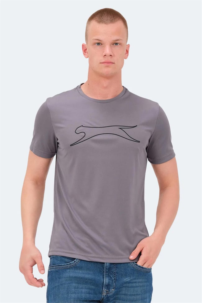 Slazenger Nelle Ktn Fume Erkek Bısıklet Yaka Kısa Kollu Polyester T-Shırt